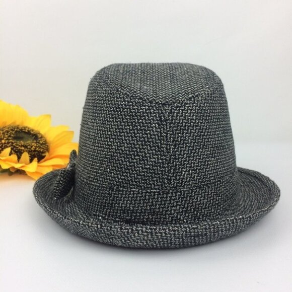 Women's Black Glitter Justice Hat - Picture 2 of 8